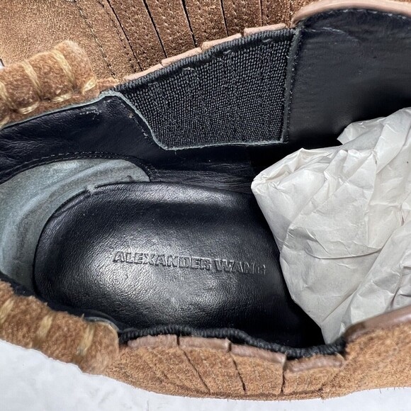 Alexander Wang Womens Kori Suede Ankle Boots Brown Size 38.5 - Picture 5 of 7